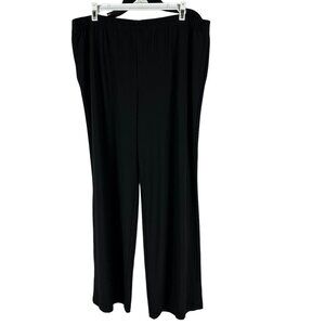 I.C. By Connie K Womens Black Trouser Pants XL 95% Polyester 5% Spandex